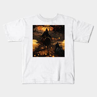 Halloween Monsters 6 - Headless Horseman Kids T-Shirt